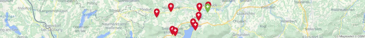 Kartenansicht für Apotheken-Notdienste in der Nähe von Berg im Attergau (Vöcklabruck, Oberösterreich)